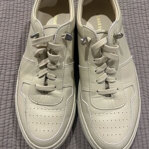 Common Projects Sneakers Womens B-ball, Size 38 Beige Leather Low Top Shoes